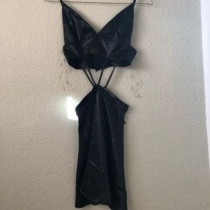 Dollskill Rehab cutout satin dress